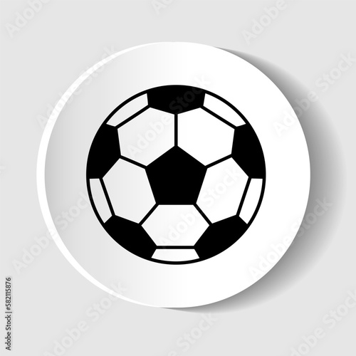 Soccer ball vector icon for web design and mobile phone applications