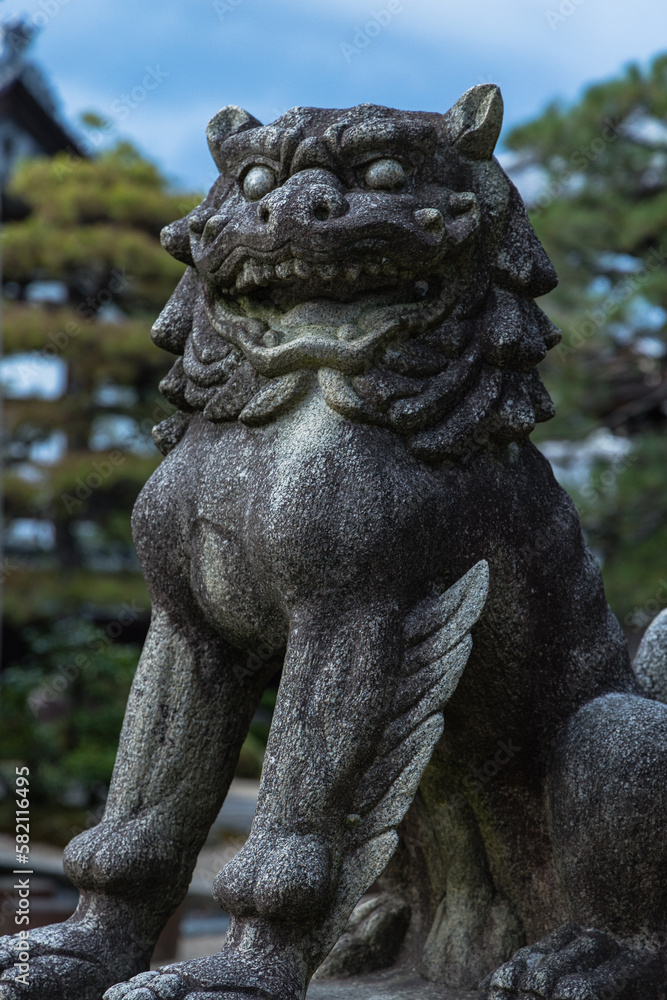 日本　京都府宮津市にある智恩寺の狛犬
