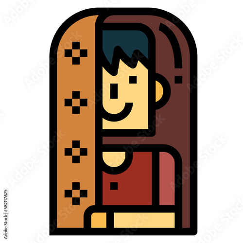 Invisibility Cloak filled outline icon style