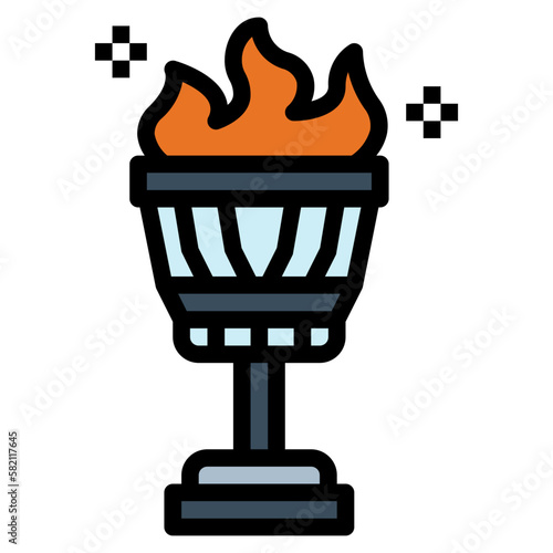 goblet filled outline icon style