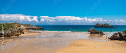 Coastline and Cliffs, Urban Beach of Celorio, Las Cámaras Beach, Palombina Beach, Protrected Landscape of the Oriental Coast of Asturias, Celorio, Llanes, Asturias, Spain, Europe photo