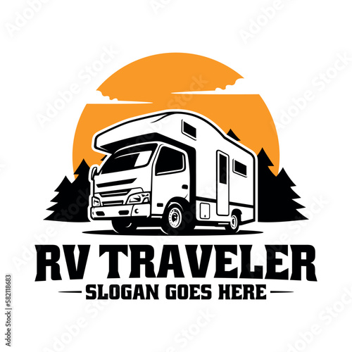 recreational vehicle illustration logo vector