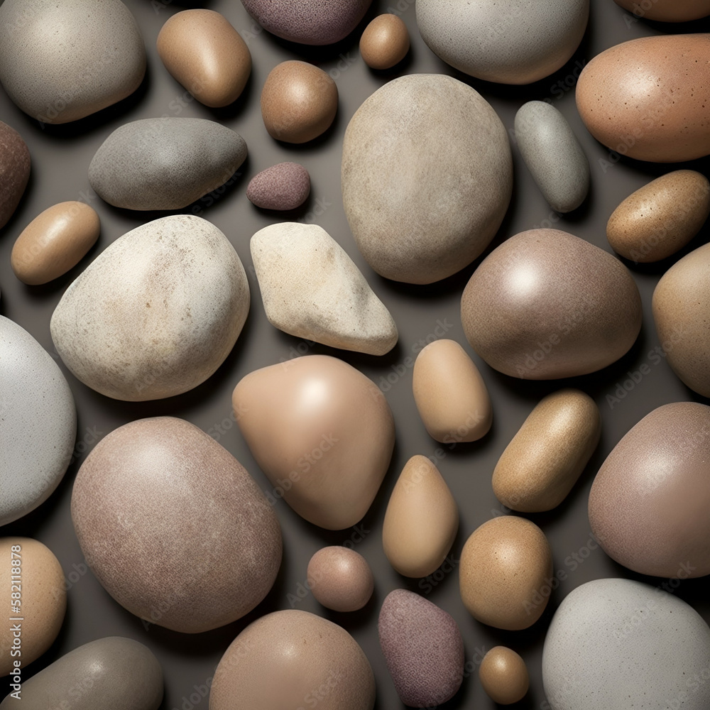stones on the beach - Stones background - Generative AI stones on the beach - Stones background - Generative AI