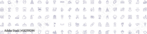 Menu line icons signs set. Design collection of Diet, Food, Cuisine, Fare, Listing, Selections, Options, Dishes outline concept vector illustrations