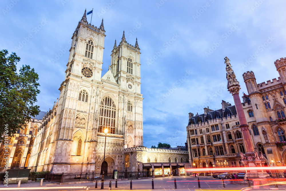 Westminster Abbey church in London UK
