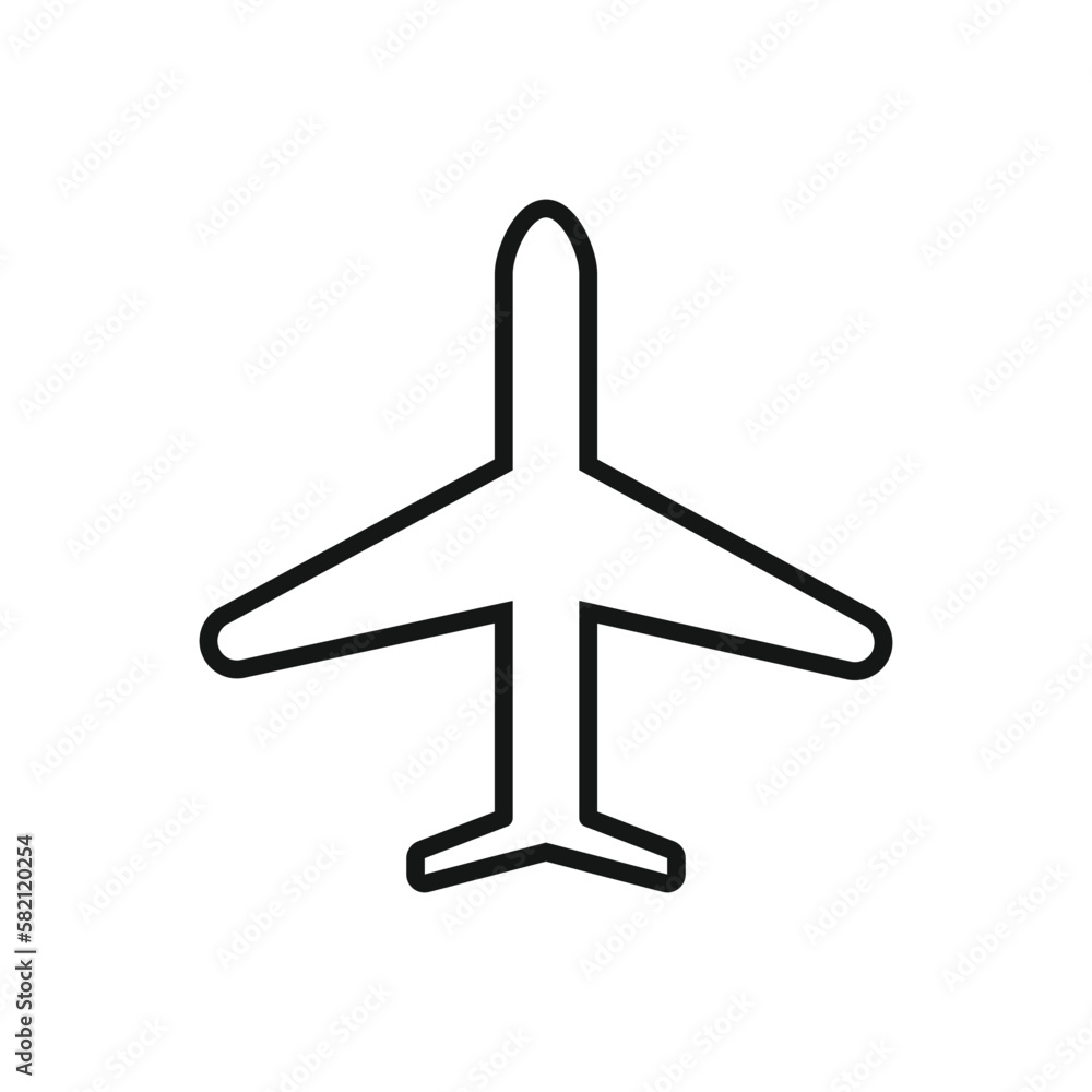Editable Icon of Plane, Vector illustration isolated on white background. using for Presentation, website or mobile app Editable Icon of Plane, Vector illustration isolated on white background. using for Presentation, website or mobile app
