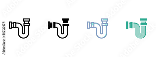 Simple vector icon on a theme sewage pipe