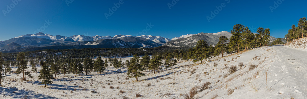 Winter Panorama in Rocky Mountains
