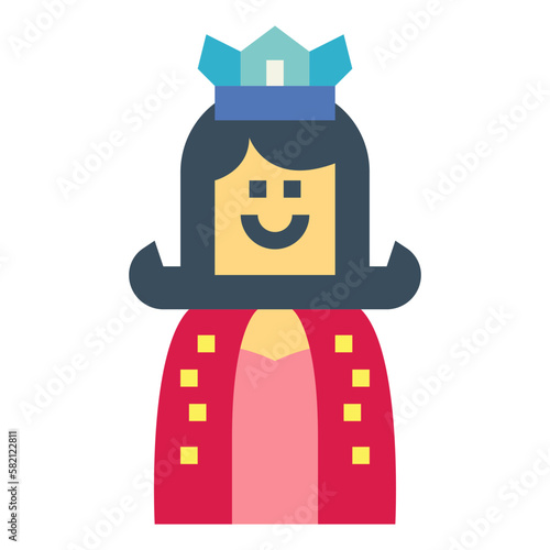 beauty pageant flat icon style