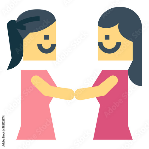 beauty pageant flat icon style