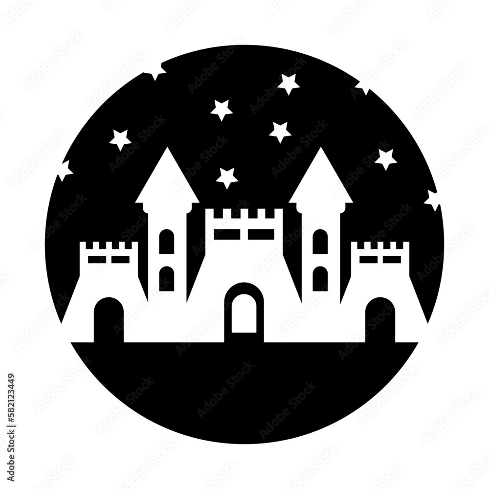 castle icon illustration vector