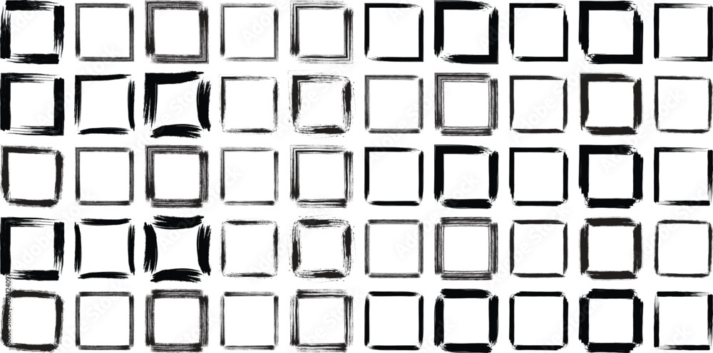 Grunge Square shape filled black 50 Set
Grunge Square shape filled black 50 Set