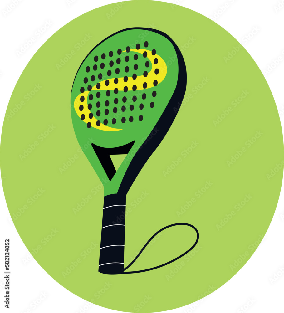 padel racket: vector illustration of a diamond shaped paddle