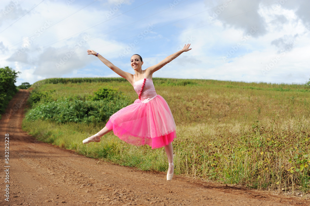 bailarina em area externa 