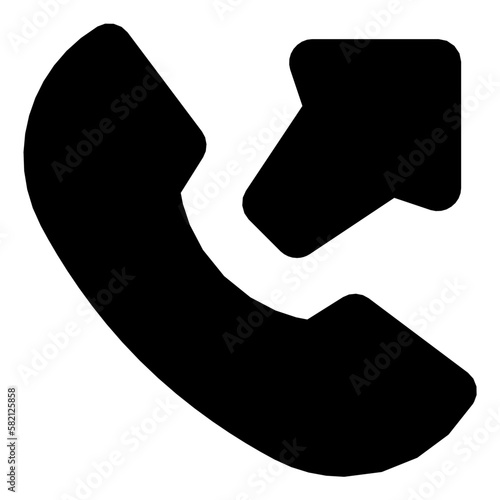 outgoing call icon illustration