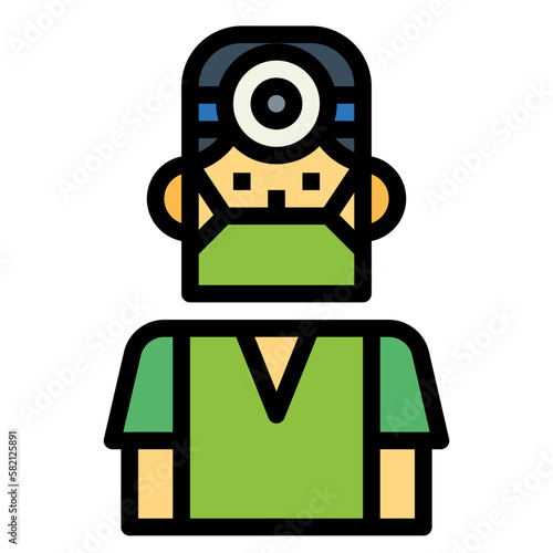 doctor filled outline icon style