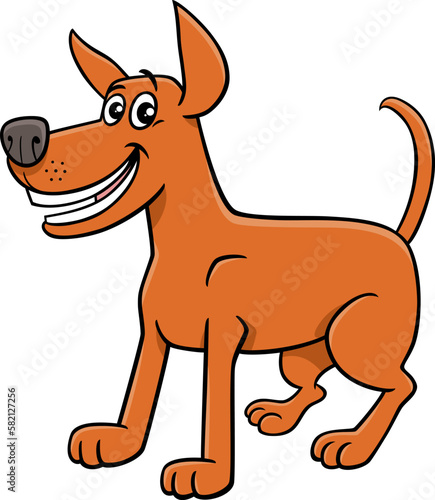 funny cartoon brown dog comic animal character