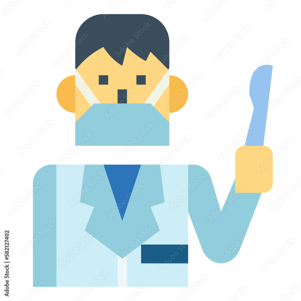 doctor flat icon style