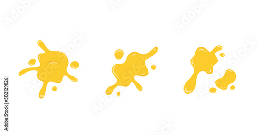 set of cheese liquid splash vector illustration element for decoration