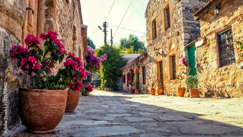 The old town of Datça and its streets and houses made with local stonework