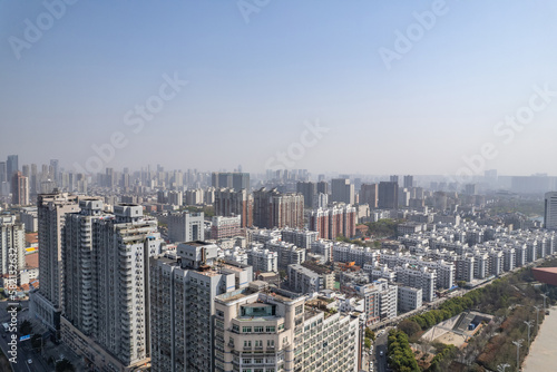Urban residential real estate construction in Wuhan, Hubei Province, China