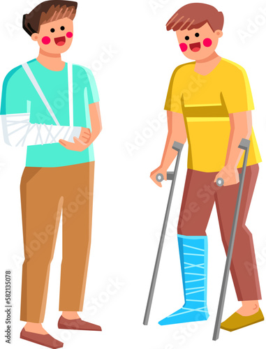 fracture man vector