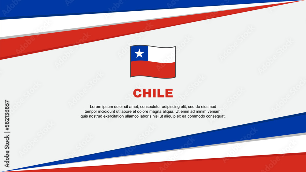 Chile Flag Abstract Background Design Template. Chile Independence Day Banner Cartoon Vector Illustration. Chile Design Chile Flag Abstract Background Design Template. Chile Independence Day Banner Cartoon Vector Illustration. Chile Design
