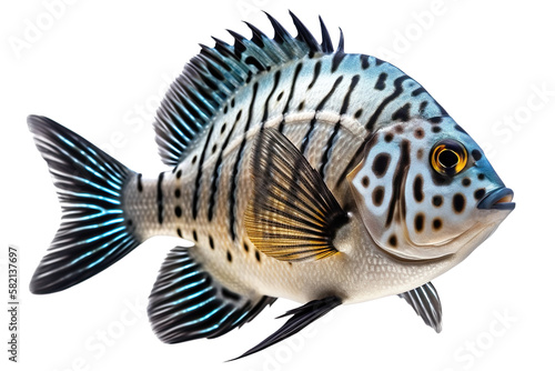Tropical fish png - transparent background, exotic fish, isolated, generative ai