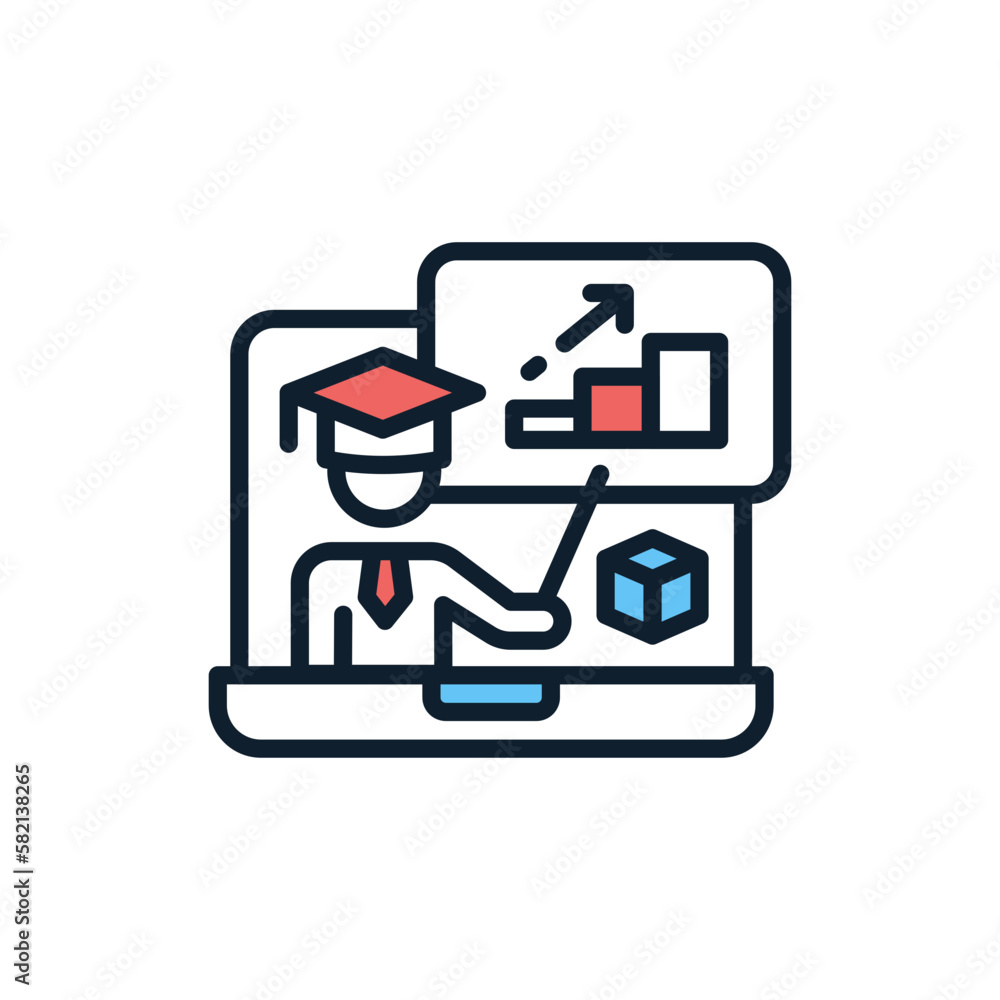 Online Presentation icon in vector. illustration