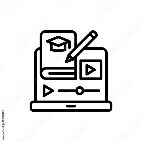 Blended Learning icon in vector. illustration