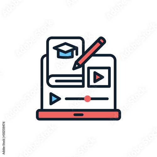 Blended Learning icon in vector. illustration