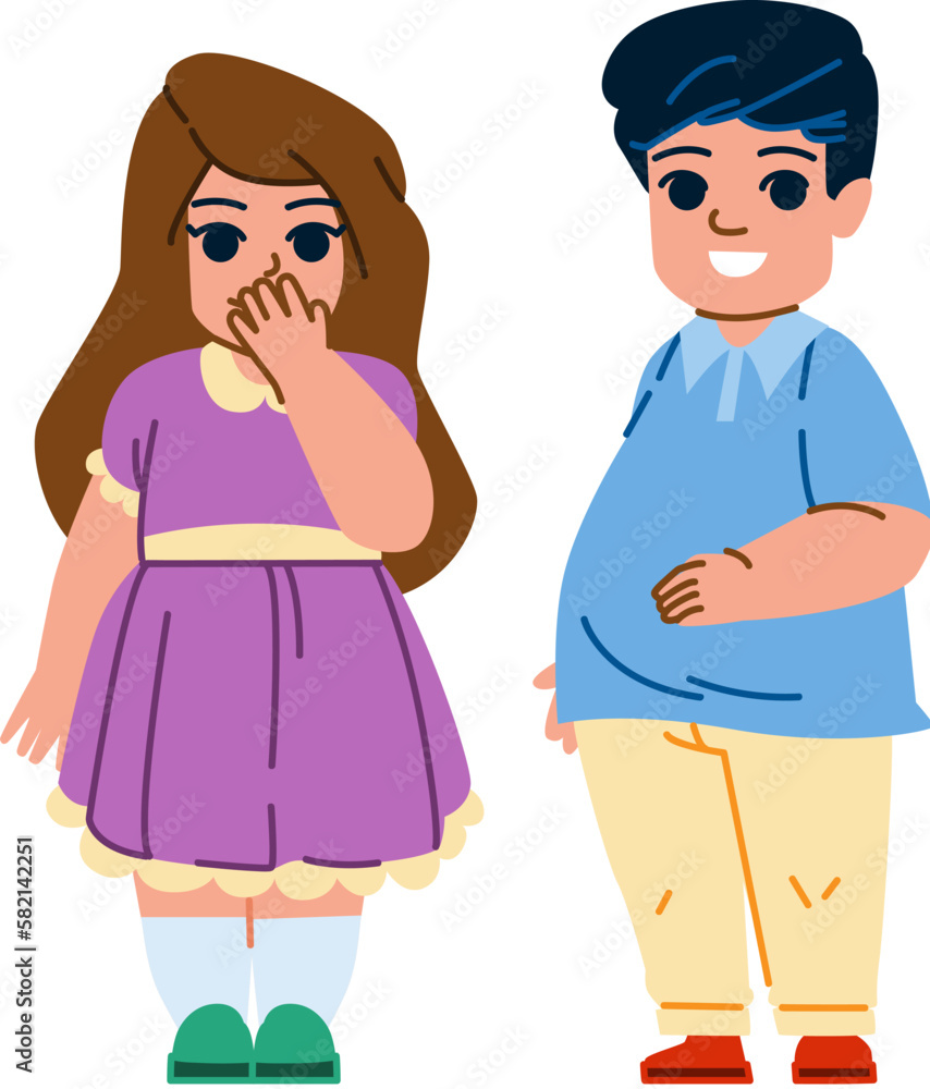 kid overweight vector kid overweight vector