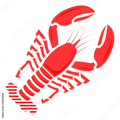 lobster concept, crab vector design, Sea Food symbol, Underwater Animals aquatic Common species illustration  photo