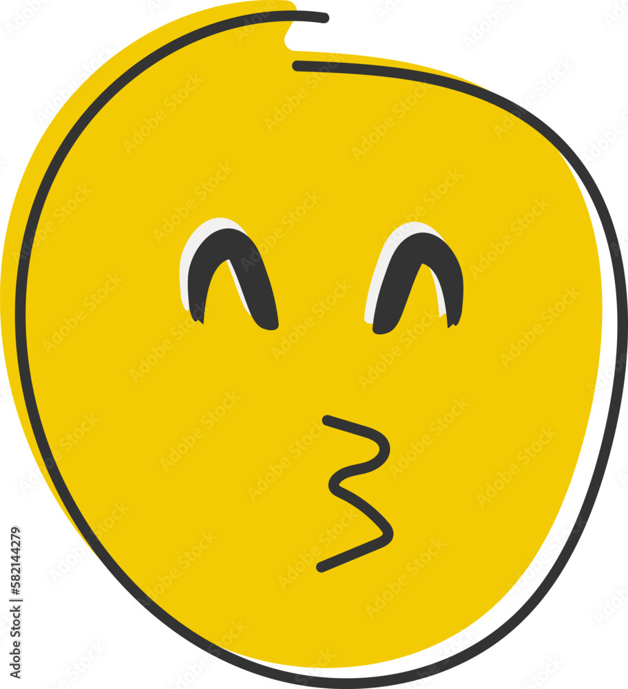 Kissing emoji with open eyes. Kiss emoticon with happy blushing face