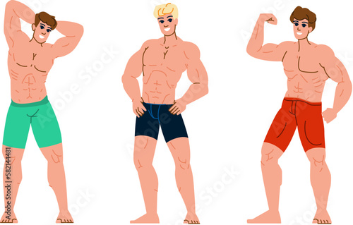 muscle man vector