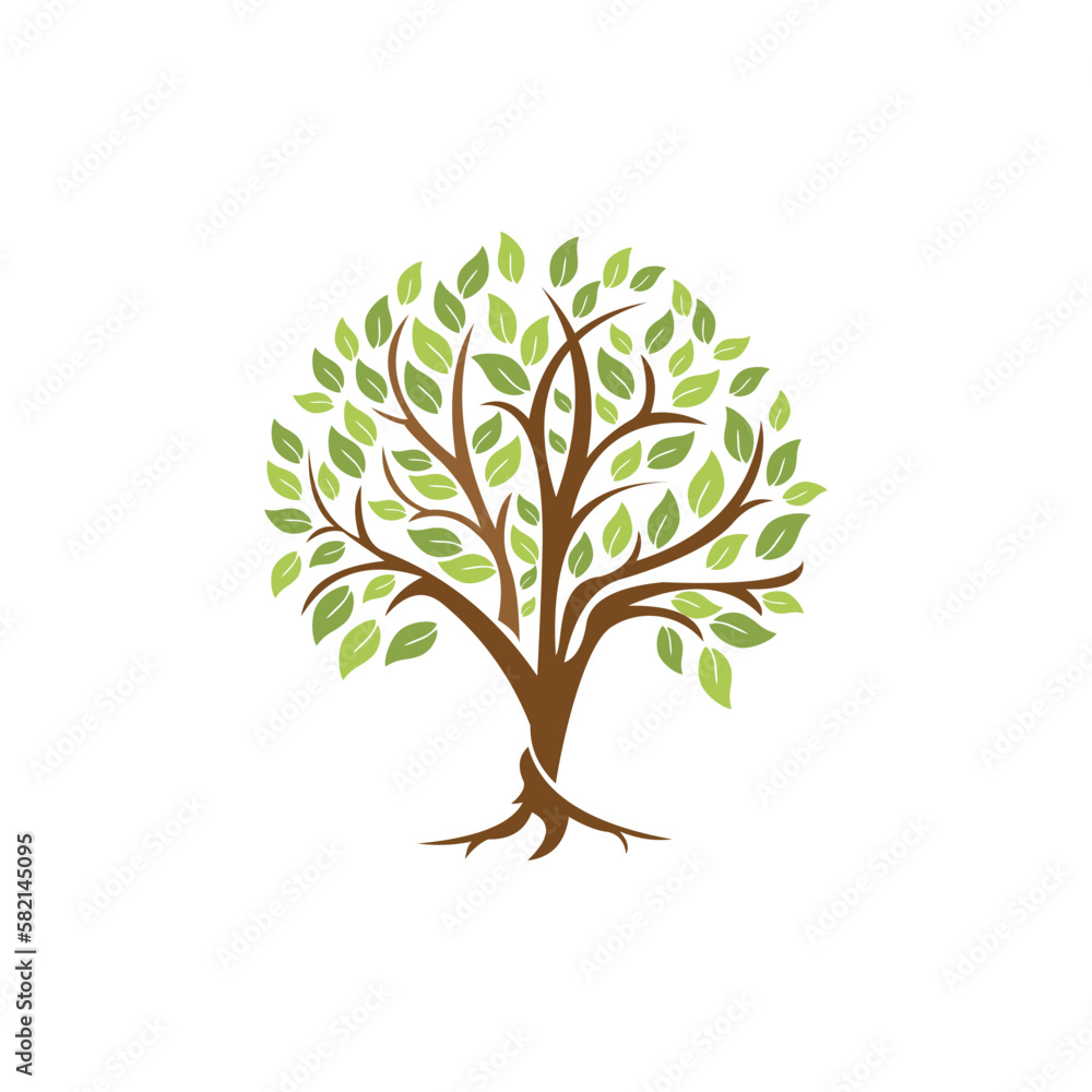 Human Tree Creative Concept Logo Design Template Human Tree Creative Concept Logo Design Template