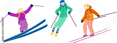 skiing snow winter vector