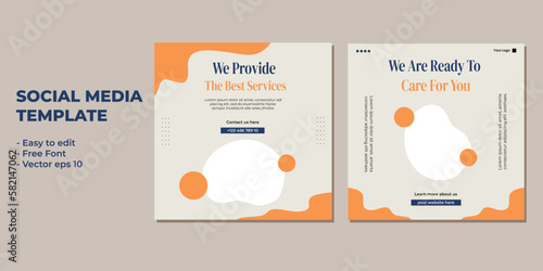Medical healthcare service social media post template design. Hospital, doctor, clinic and dentist health business promotion flyer poster.