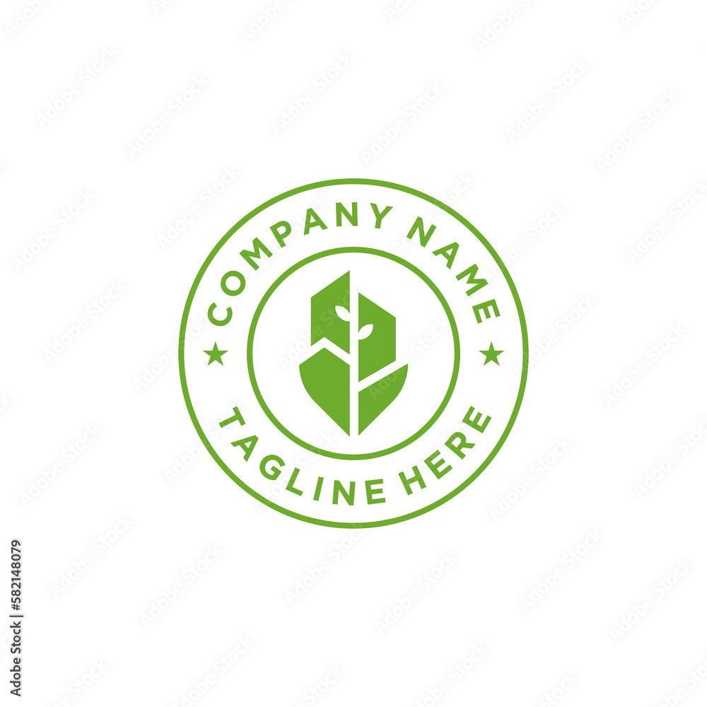 Building with nature logo design template.
Building with nature logo design template.