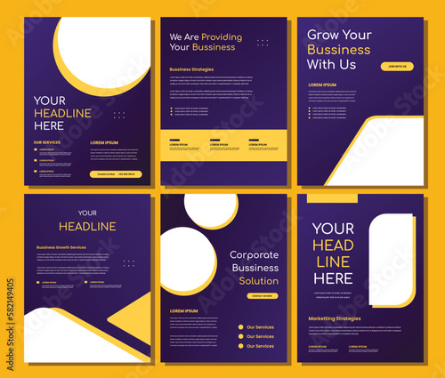 Corporate Business Flyer poster pamphlet brochure cover design layout background  two colors scheme  vector template in A4 size