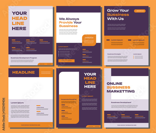 Corporate Business Flyer poster pamphlet brochure cover design layout background, two colors scheme, vector template in A4 size