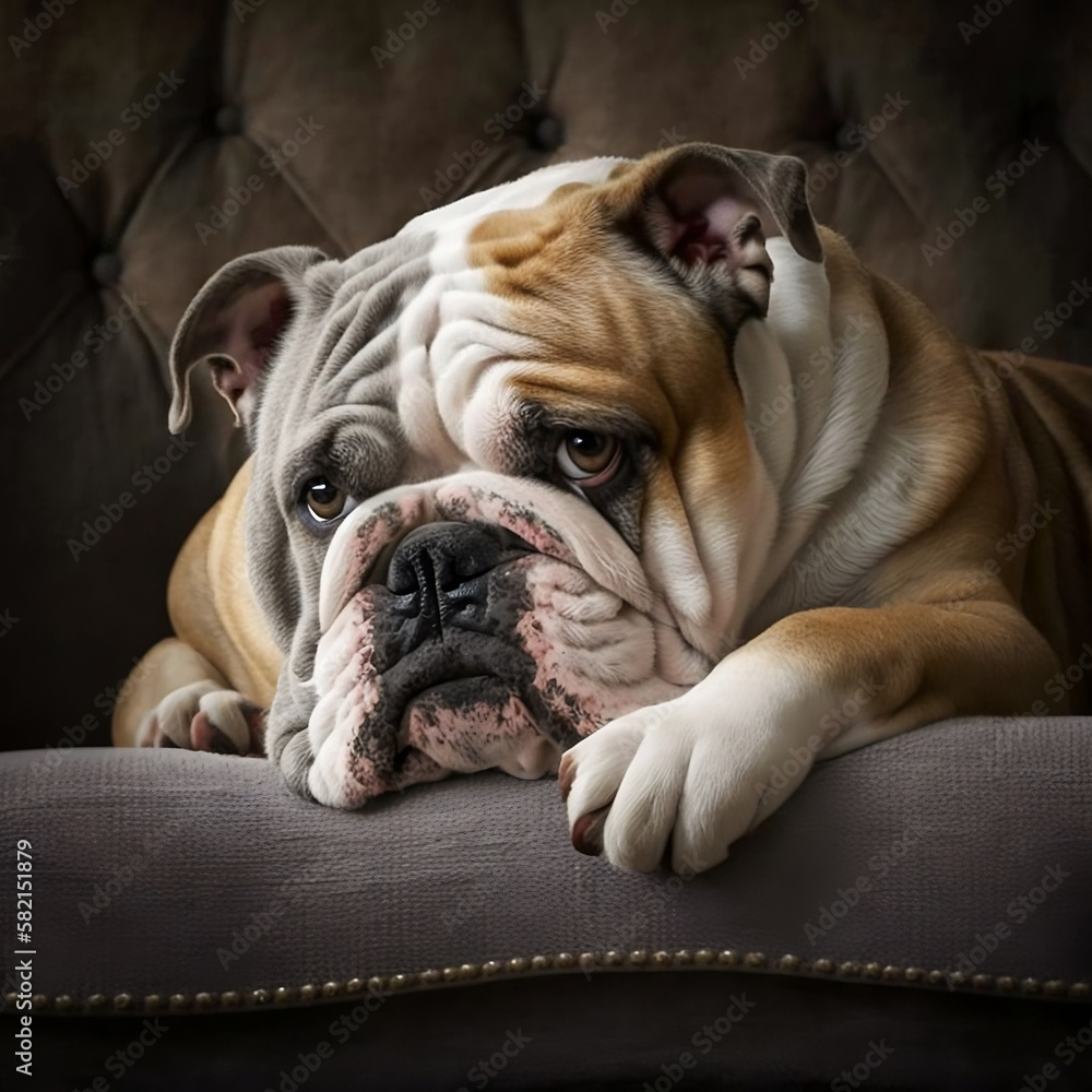 Relaxed English Bulldog