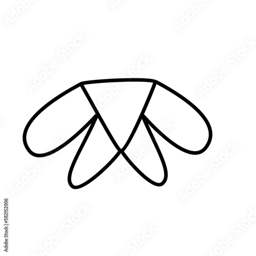 shirt collar line icon
