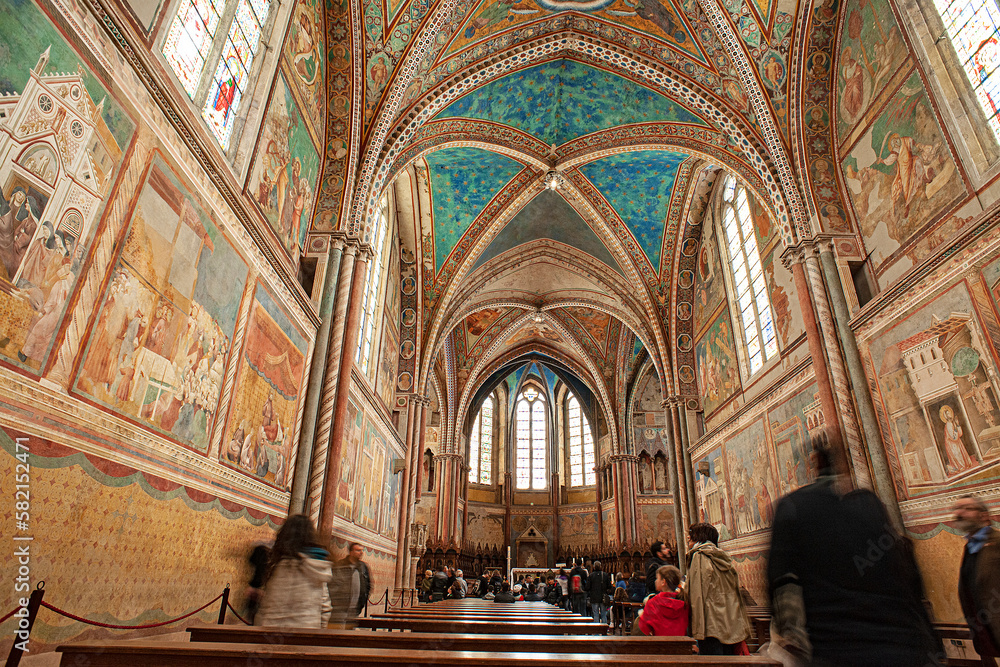 Obraz premium Oberkirche der Kirche San Francesco, Assisi, Italien