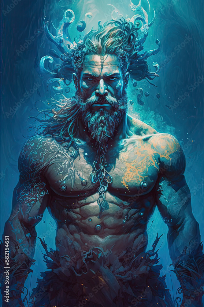 Oceanic God/Neptune/Poseidon Generative AI