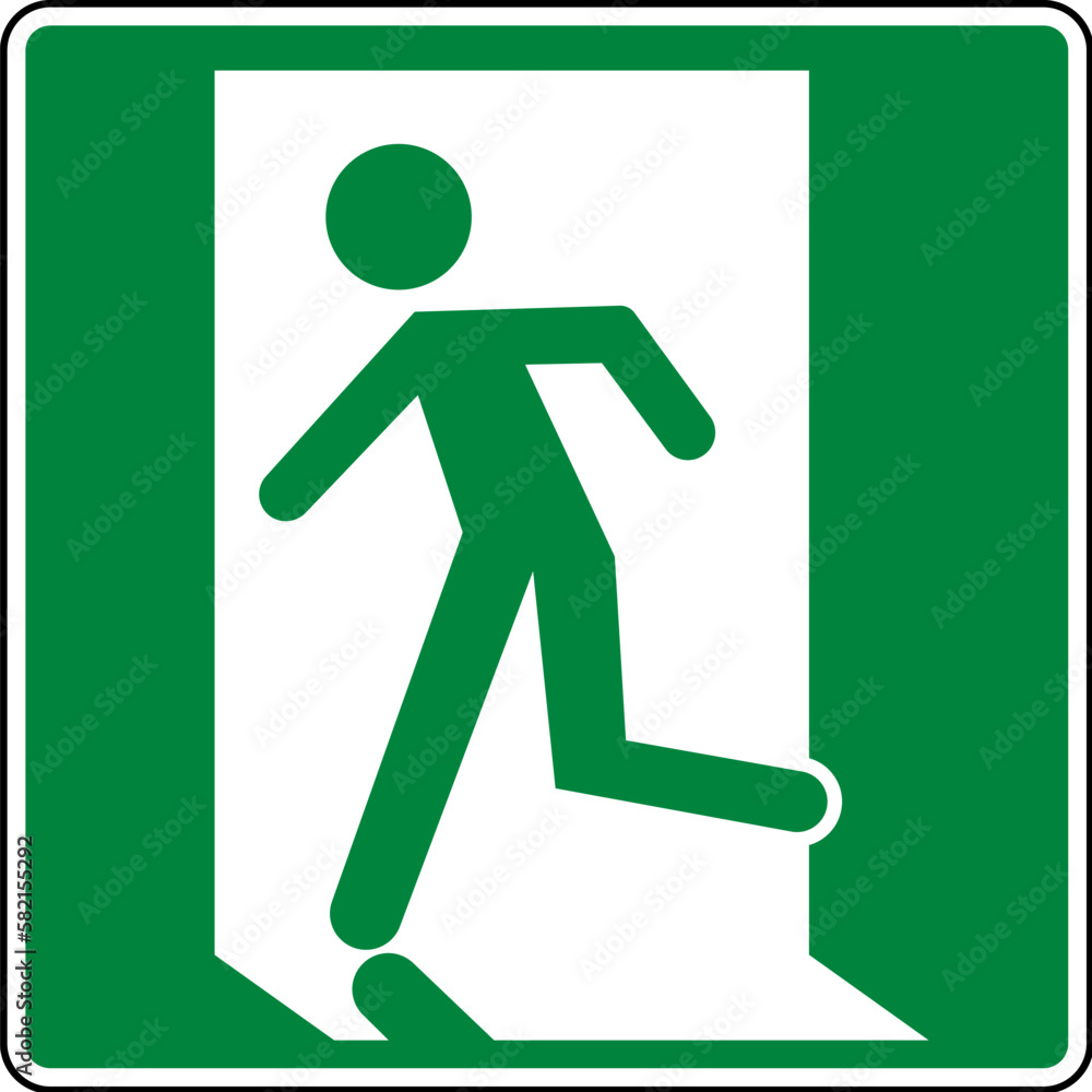 Emergency Exit Symbol (Left) Sign Emergency Exit Symbol (Left) Sign