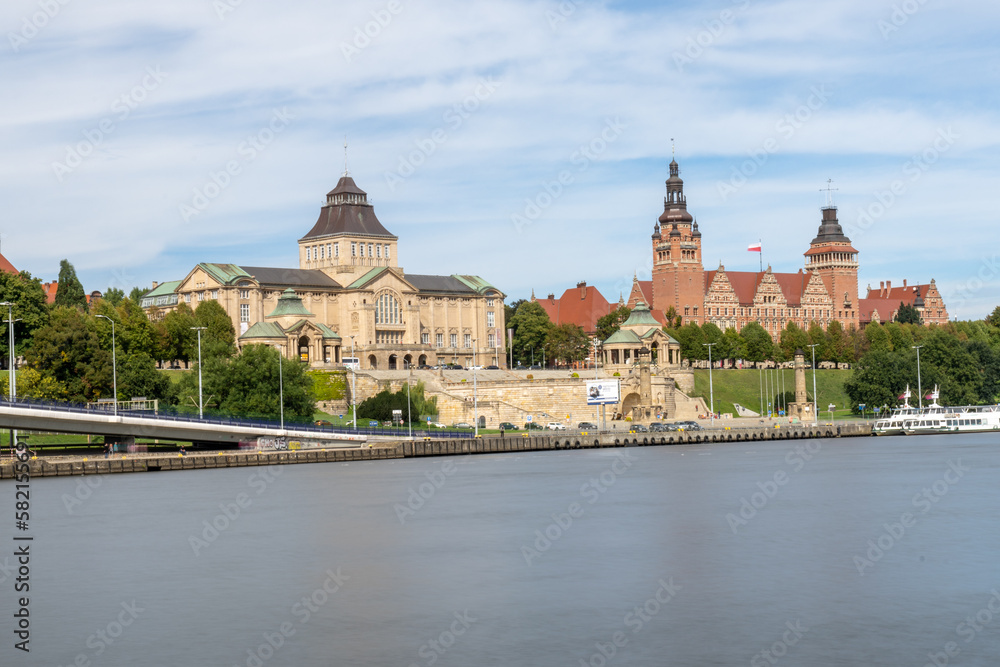 A view of the Chrobry Embankment in the city of Szczecin
