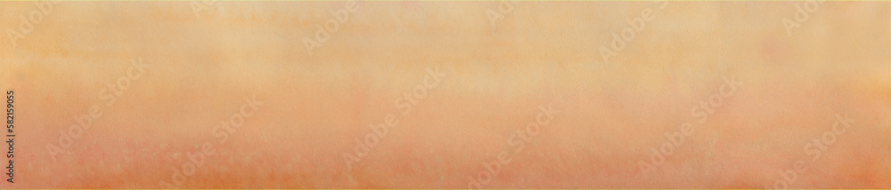 Fototapeta premium abstract orange background with watercolour shading on paper, banner