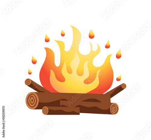 Campfire Flat Icon