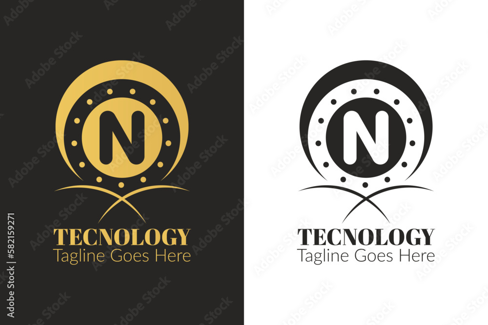 N alphabet letter logo icon N alphabet letter logo icon